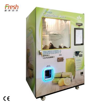 Wielofunkcyjny automat do sprzedaży świeżych trzciny cukrowej 220 V Komercyjna maszyna do wyciskania soku z trzciny cukrowej