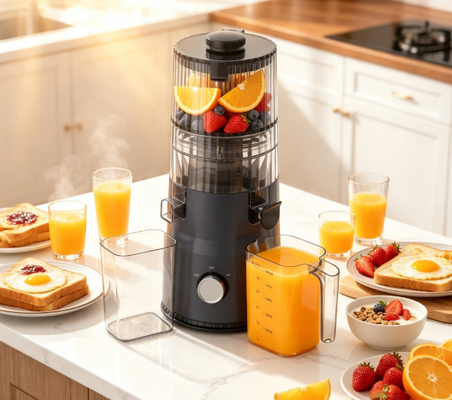 Świeża, inteligentna kompaktowa wolnoobrotowa wyciskarka HJ1003A – żywe kolory, żywe zdrowie z 4 opcjami kolorystycznymi, szeroki otwór 135 mm, 200 W wyciskarka zimno-tłoczona i samooczyszczająca