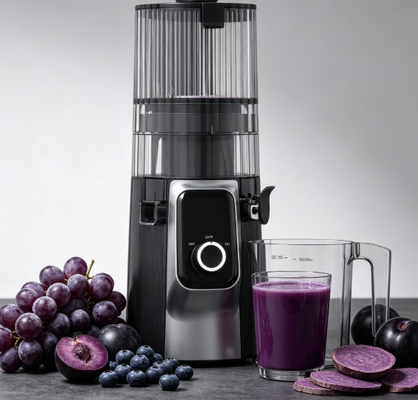 Świeże Smart HJ102C Slow Masticating Juicer Juicer, który sprawia, że Twoja rodzina się uśmiecha z 3 prędkościami regulowanymi, 135 mm szerokim spadochronem, 200W zimnym prasowaniem i samooczyszczeniem