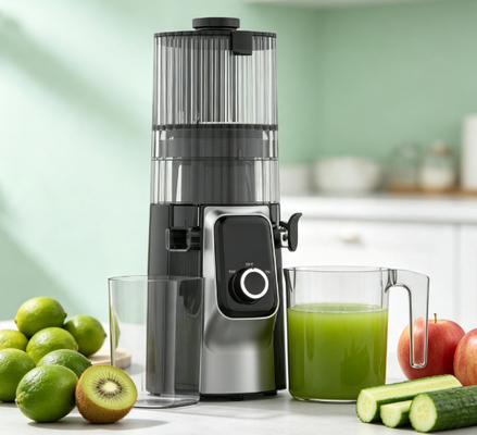 Fresh Smart HJ102C Slow Masticating Juicer   The Juicer That Makes Your Kitchen Feel Alive with 3 Adjustable Speeds, 135mm Wide Chute, 200W Cold Press & Self-Cleaning (Sprawnik, który sprawia, że Twoja kuchnia czuje się ożywiona)