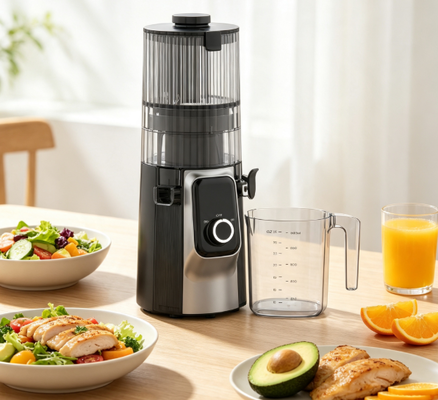 Fresh Smart HJ102C Slow Masticating Juicer   The Juicer That Makes Every Glass a Masterpiece with 3 Adjustable Speeds, 135mm Wide Chute, 200W Cold Press & Self-Clean