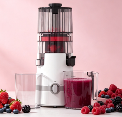 Świeże Smart HJ102B Slow Masticating Juicer zdrowy wybór, który pokocha Twoja rodzina z 135mm chute, 200W Cold Press, samoczyszczeniem i bezpiecznym systemem blokady