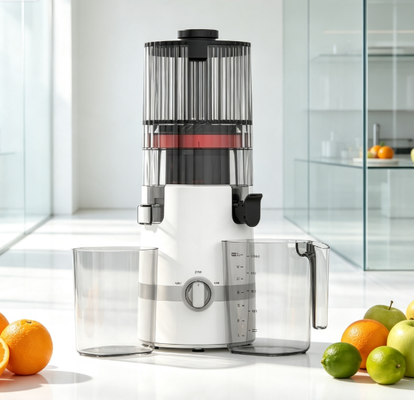 Świeża Smart HJ102B Wolnoobrotowa Sokowirówka – Codzienna dawka świeżości dla Twojej rodziny z otworem 135mm, zimnym tłoczeniem 200W, samooczyszczaniem i systemem blokady bezpieczeństwa