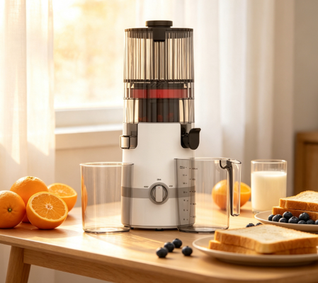 Świeże Smart HJ102B Slow Masticating Juicer ️ Byt serca Twojej zdrowej kuchni z 135mm chute, 200W Cold Press, samooczyszczeniem i kluczem bezpieczeństwa rodziny