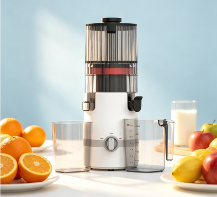 Wolnoobrotowa wyciskarka Smart HJ102B – prosta, inteligentna i bezpieczna dla całej rodziny, z otworem o średnicy 135 mm, technologią zimnego tłoczenia 200 W, funkcją samooczyszczania i systemem blokady bezpieczeństwa