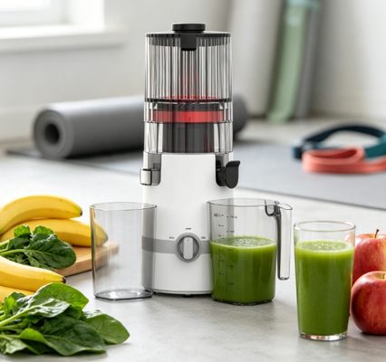 Świeże Smart HJ102B Slow Masticating Juicer Twój partner w rodzinnym zdrowiu z 135mm chute, 200W Cold Press, samoczyszczalnia i bezpieczne zamek do codziennego odżywiania
