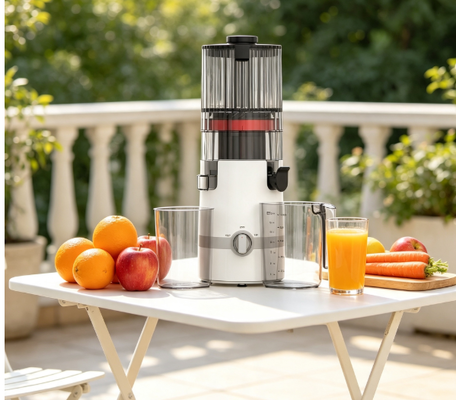 Fresh Smart HJ102B Slow Masticating Juicer - Fresh Juice solution for busy families with 135mm Chute, 200W Cold Press, Self-Cleaning & Smart Lock - Fresh Smart HJ102B Slow Masticating Juicer - Fresh Juice solution for busy families z 135mm chute, 200W cold press, self-cleaning & smart lock