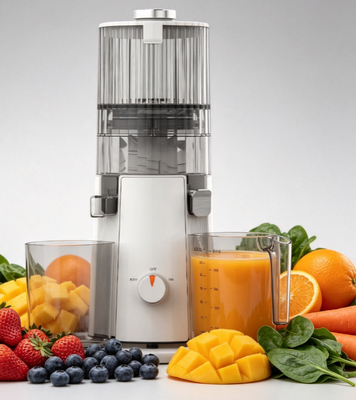 Wolnoobrotowa wyciskarka do soków Fresh Smart HJ102A – 200W ekstraktor zimnego tłoczenia do całych owoców i warzyw, bez BPA, samoczyszcząca z 72-godzinną świeżością soku