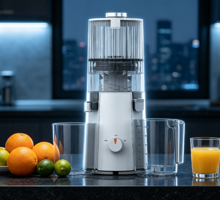 Świeże Smart HJ102A Slow Masticating Juicer Najlepszy ekstraktor pełnych owoców z 135 mm szerokim osłoną, 55 RPM Cold Press, samoczyszczeniem i maksymalną mocą soku