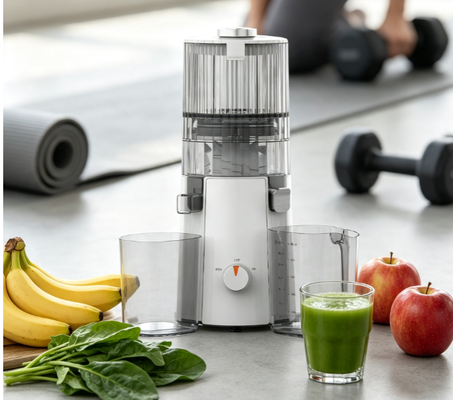Świeże Smart HJ102A Slow Masticating Juicer High-Yield 200W Cold Press Extractor z 135mm szerokim osłoną, funkcją samooczyszczania i materiałami wolnymi od BPA