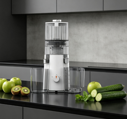 Świeże Smart HJ102A Slow Masticating Juicer 135 mm szeroki osłon, 55 obrotów na minutę zimna praska, samooczyszczająca, wolna od BPA, 200W silnik