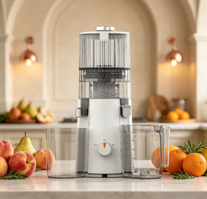 Fresh Smart HJ102A Slow Masticating Juicer Freshness Farm-to-Table w każdej szklance, 55 obrotów na minutę Cold Press z 135 mm całkowitą frytką, samoczyszczeniem i wysoką wydajnością ekstrakcji