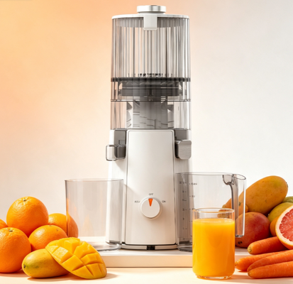 Świeża Smart HJ102A Wolnoobrotowa Wyciskarka do Zarządzania Wagą – 200W Ekstraktor Niskokaloryczny z Szerokim Wlotem 135mm, Technologia Cold Press 55 RPM dla Naturalnych, Gęstych Odżywczo, Bez-Winyowych Posiłków