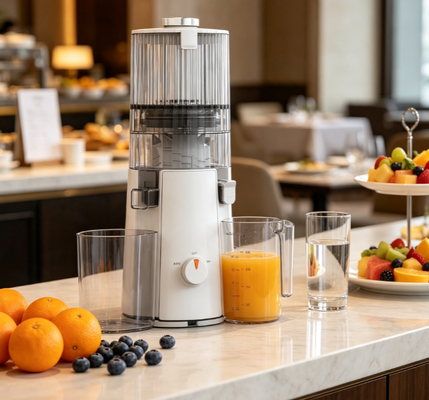 Świeże Smart HJ102A Baby & Family Slow Masticating Juicer    BPA-Free Nutrition Extractor z 135mm szerokim odkurzaczem, 55 RPM Cold Press Technology dla czystej żywności dla niemowląt i zdrowych soków rodzinnych