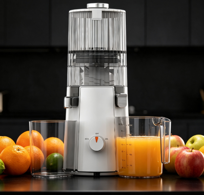 Świeże Smart HJ102A Premium Gift-Ready Slow Masticating Juicer   135mm Wide Chute, 55 RPM Cold Press Technology, bez BPA z luksusowym opakowaniem i książką z przepisami, doskonały zdrowy prezent dla rodziny i przyjaciół