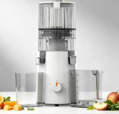 Wolnoobrotowa wyciskarka wolnoobrotowa Fresh Smart HJ102A klasy komercyjnej – profesjonalny ekstraktor 200W z szerokim otworem 135mm, wytrzymały silnik 55 RPM, bez BPA do codziennego użytku w dużych ilościach