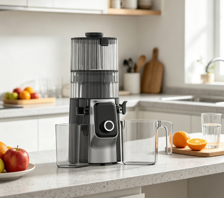 HJ102C Ergonomiczne 116° Control Slow Juicer, Wielkiej pojemności Juice & Pulp Cup Juicer domowy
