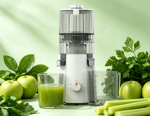 HJ102A Wielofunkcyjna wolnoobrotowa wyciskarka do soków – kompatybilna z sokami, smoothie, lodami, niska prędkość 55 obr./min, bez BPA